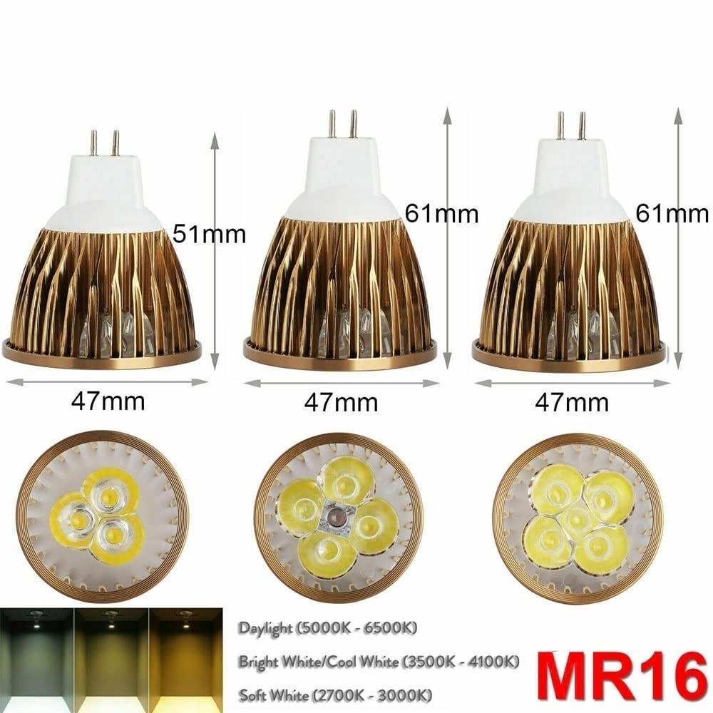 Illuminazione per Interni 10 lampadine LED AC85-240V GU10 E12 B22 E27 E14 MR16 DC 12V 3W 4W 5W Sostituisci Le lampade alogene