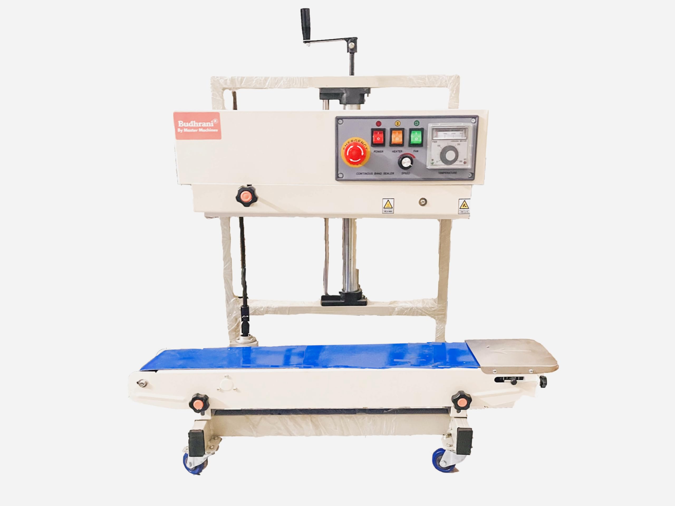 Budhrani® By MASTER MACHINES Heavy Duty MS Continuous Band Sealer, Automatic Band Sealer Packing Machine, 5 KGS, 1 Year Warranty MM - 22
