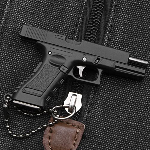 Tactical Mini Pistolet Porte-clés 1: 3 Métal avec pièces mobiles Modèle de pistolet réaliste Collection Pendentif Sac Charm pour Hommes Armée Fan Boyfriend Cadeau