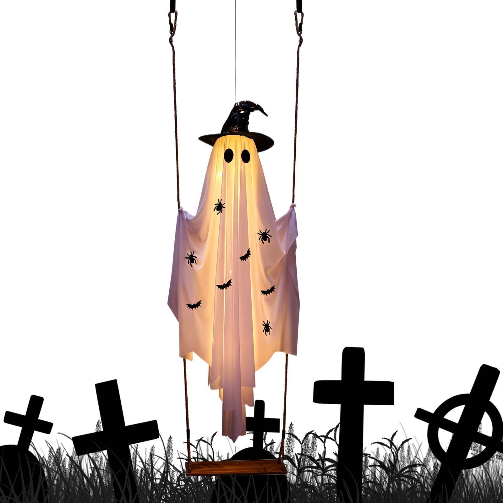 Decorazione Fantasma Di Halloween Horror Luminescenti Per Casa Stregata | Halloween Fantasmi Volanti LED Per Casa Infestata Giardino E Abitazione