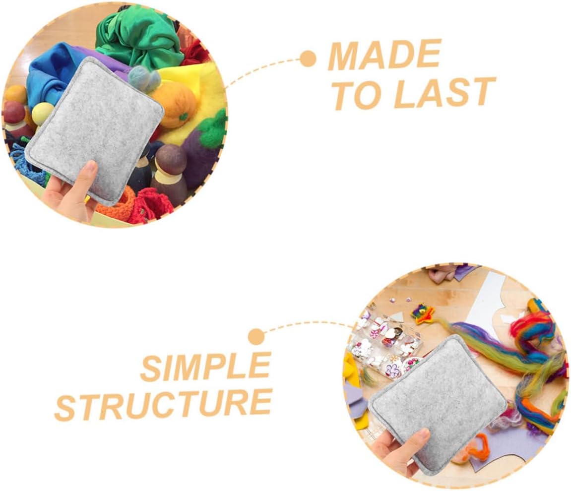 AUTSUPPL 3pcs Multi-Function Felting Base Comfortable Wool Felt Cushion for Home Crafting Needle Felting Pad Round