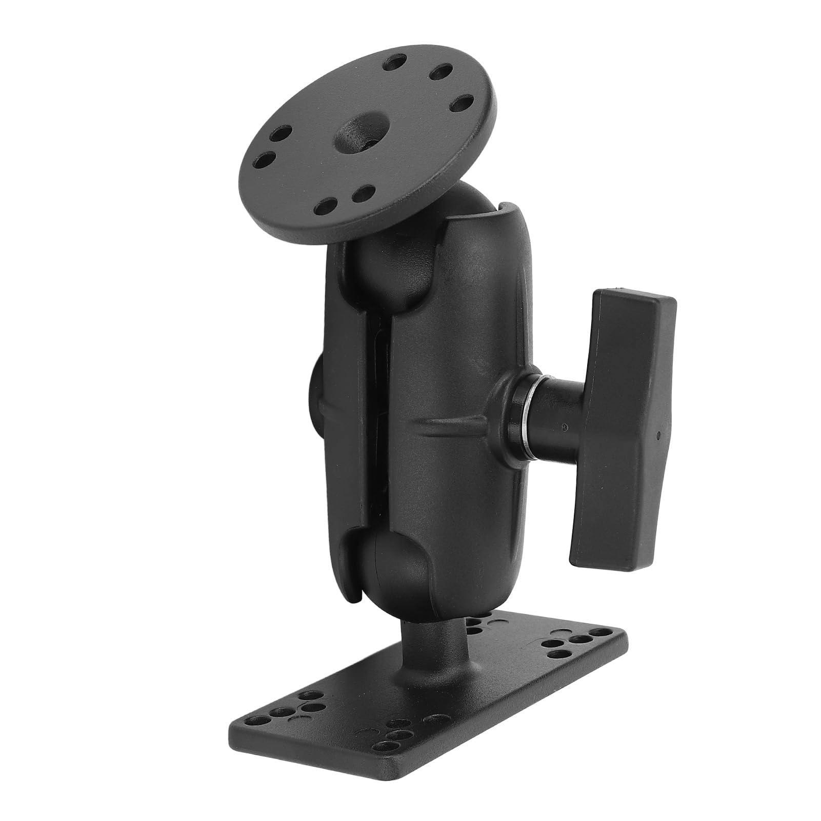 Fish Finder Mount,Aluminum Alloy 9.5cm Marine Electronic Mount with 1.5 Inch Rubber Ball Heads for Marine Boat Kayak Pontoon Canoe