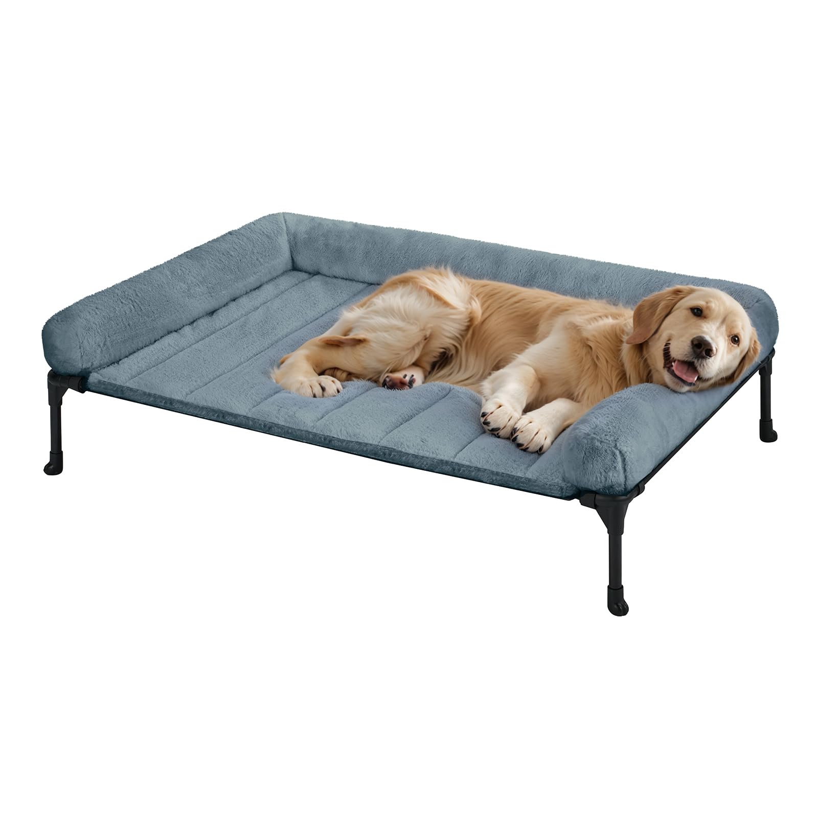 Amazon | Veehoo 高さのある犬用ベッド + 取り外し可能な