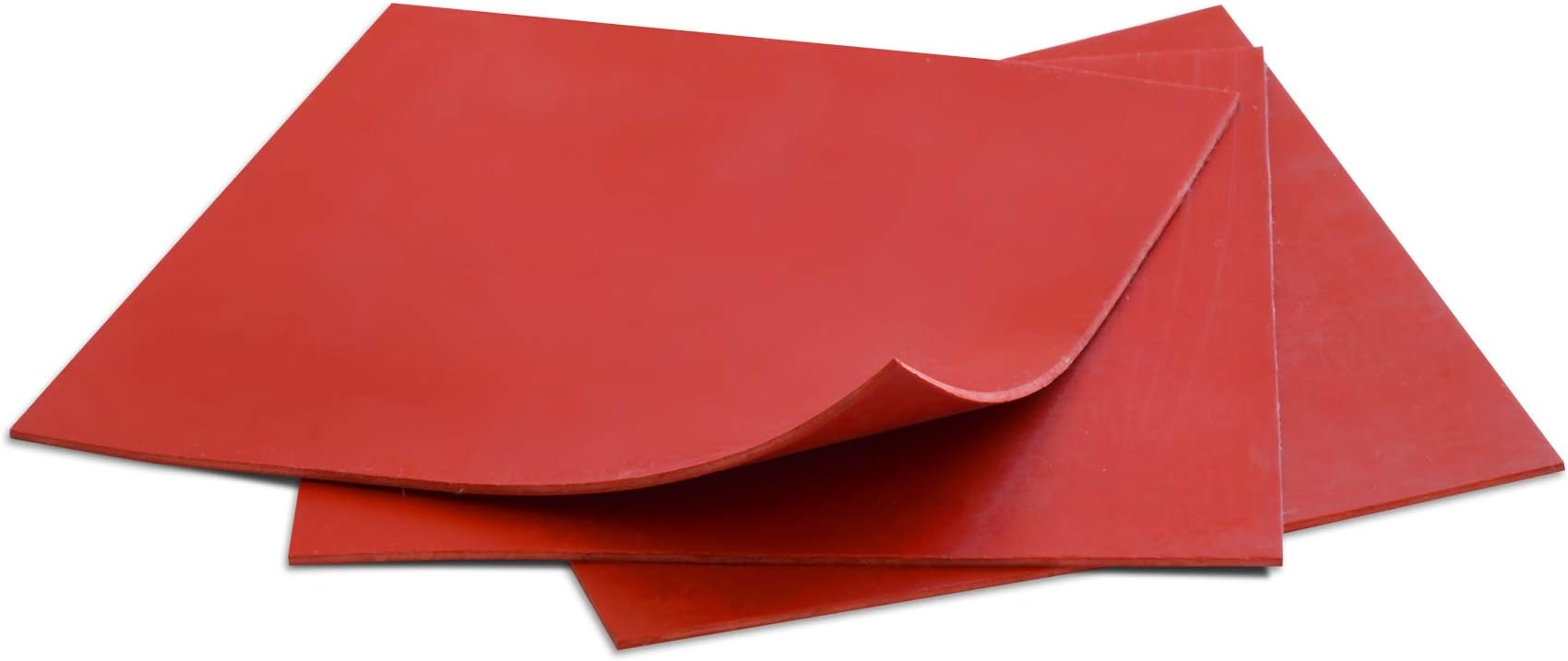 MATNIKS Rubber Sheets Red, 6x6-Inch by 1/16, (3 Sheet Pack),Plumbing, Gaskets DIY Material, Supports, Leveling, Sealing, Bumpers, Protection, Flooring