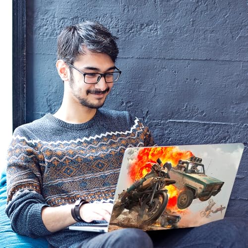 Image of Galaxsia PUBG D2 Top+Wrist Pad Vinyl Laptop Skin /Sticker /Cover Upto 15.6 Inches Laptops Laminated-Removable-HD Quality Compatible for Hp-Dell-Sony-Lenovo-Asus etc.(15x10 Inches)