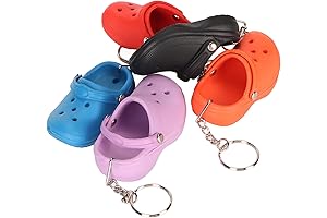 Adorned with Five Croc Charm Keychains - Pocket's Perfect Accessory
