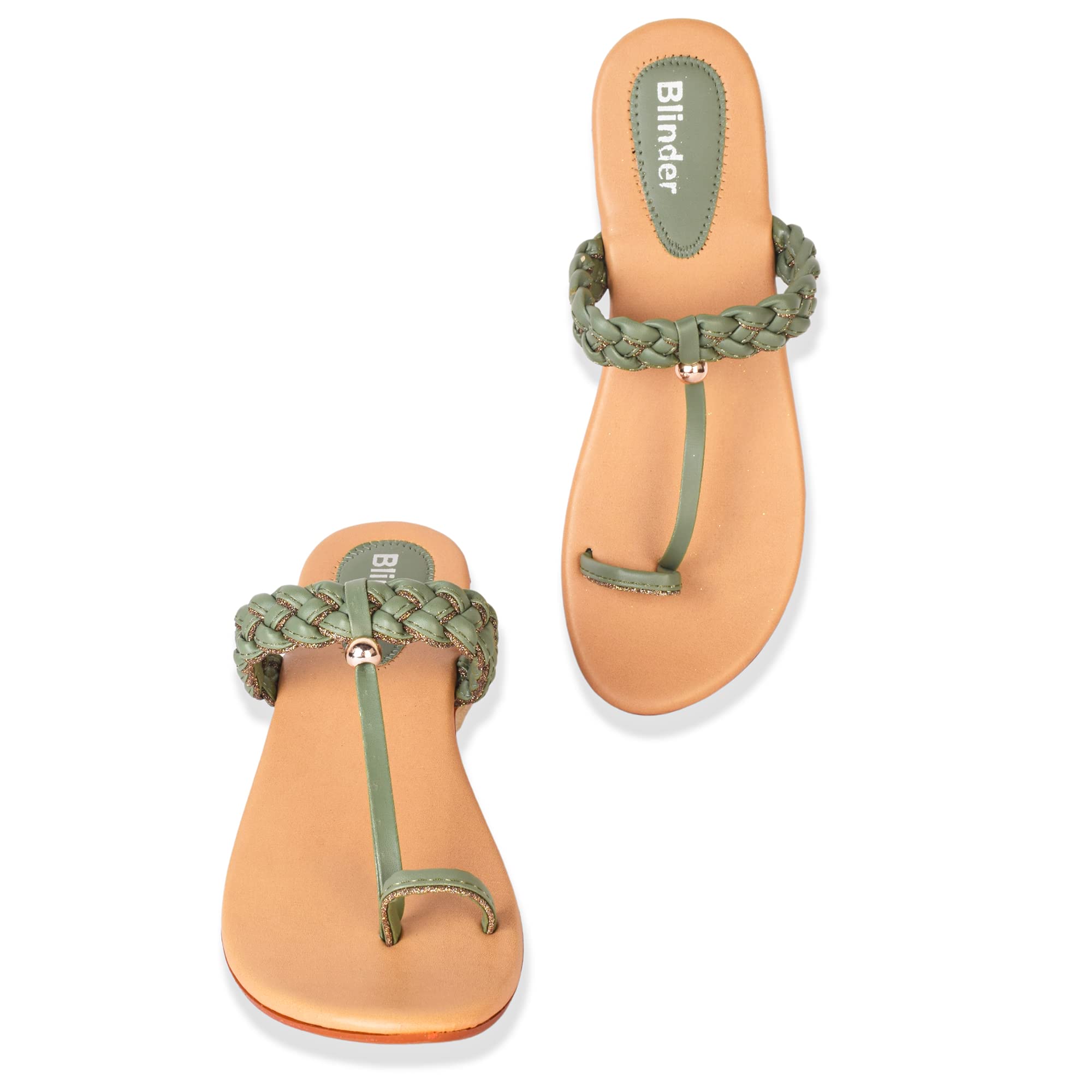 BlinderWomens Fancy Slipon Flat sandal Slippers