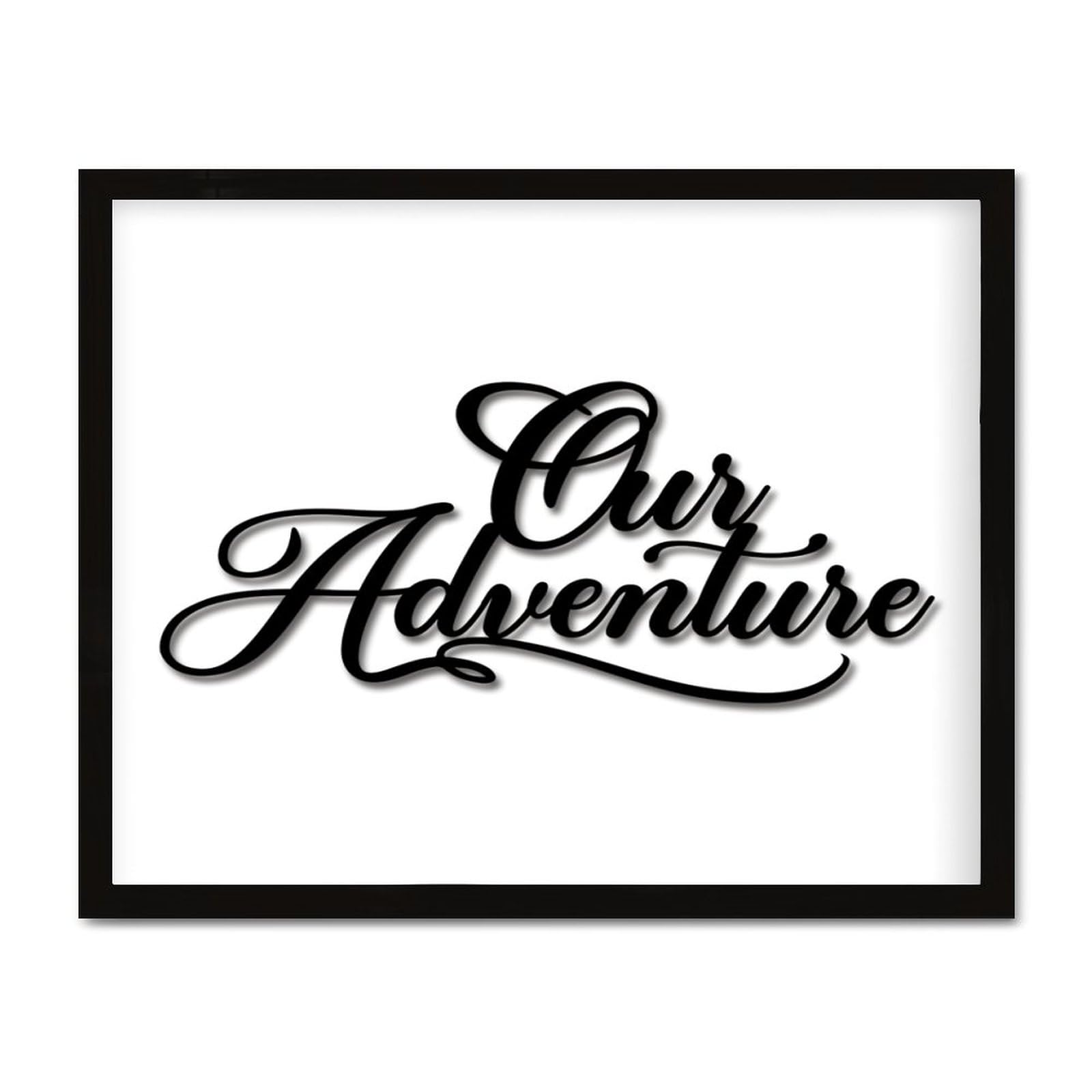 Enseigne Our Adventure en bois pour décorer un salon ou une chambre