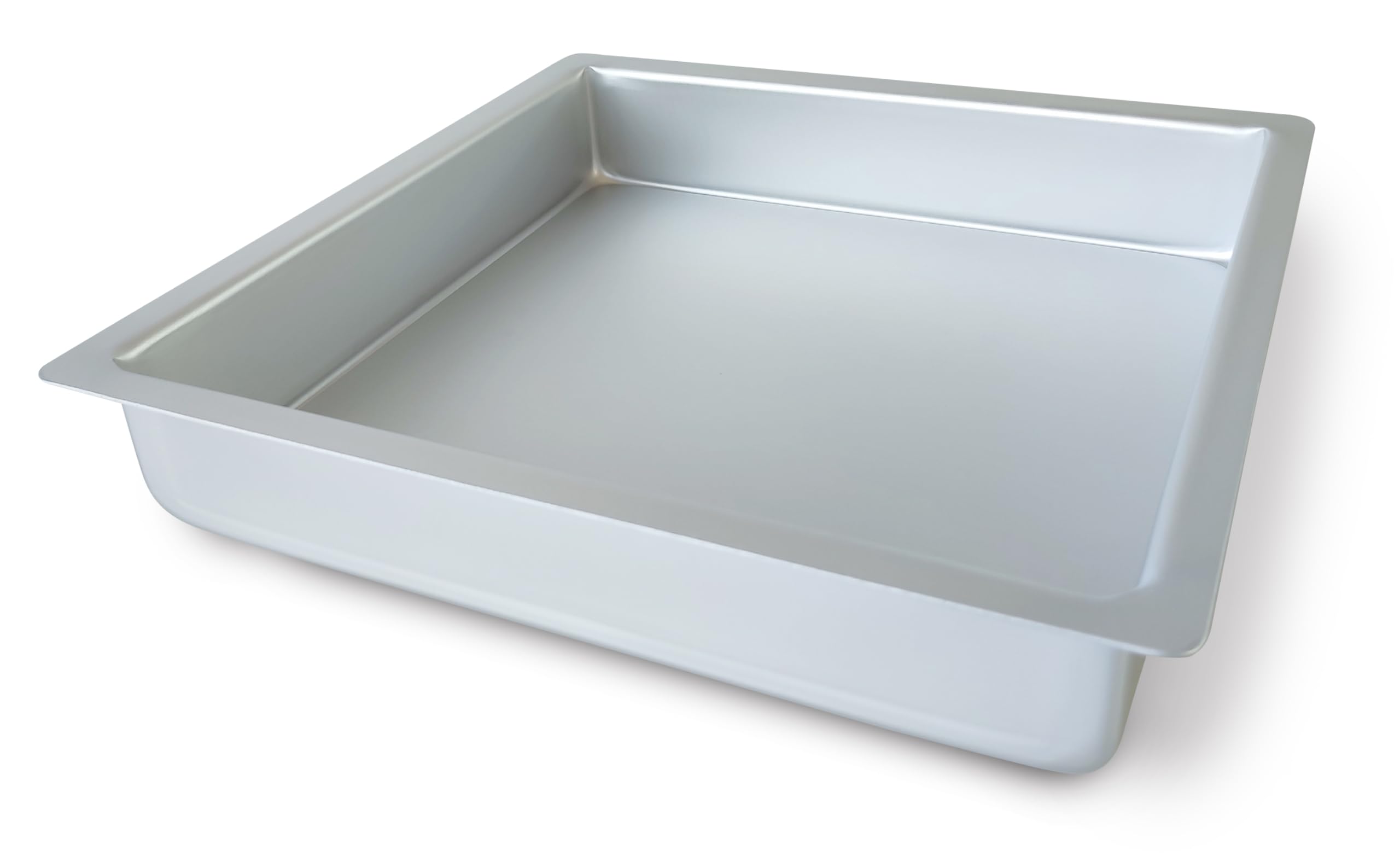 Guardini, Moule carré à fond amovible 26x26 cm, Revêtement sans PFAS, Adapté à un usage intensif, Aluminium recyclé anodisé, Argent, Fabriqué en Italie, Ligne Professional