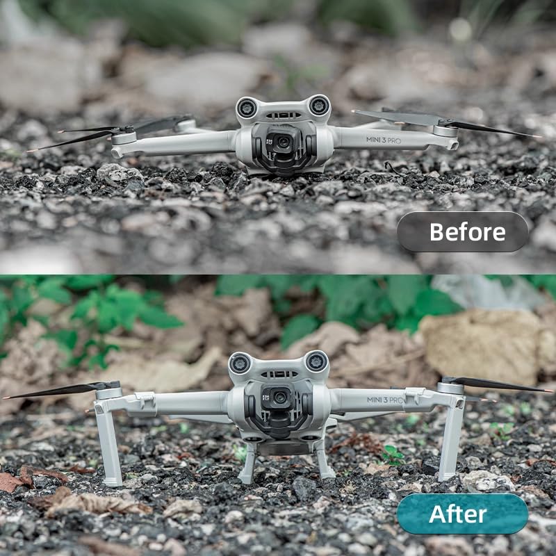 NIVIK Landing Gear Extensions compatible with DJI Mini 3 Pro – 15mm Height Extension, Shock-Absorbing Lightweight Quick-Release Legs – Protective Drone Accessory - Image 3
