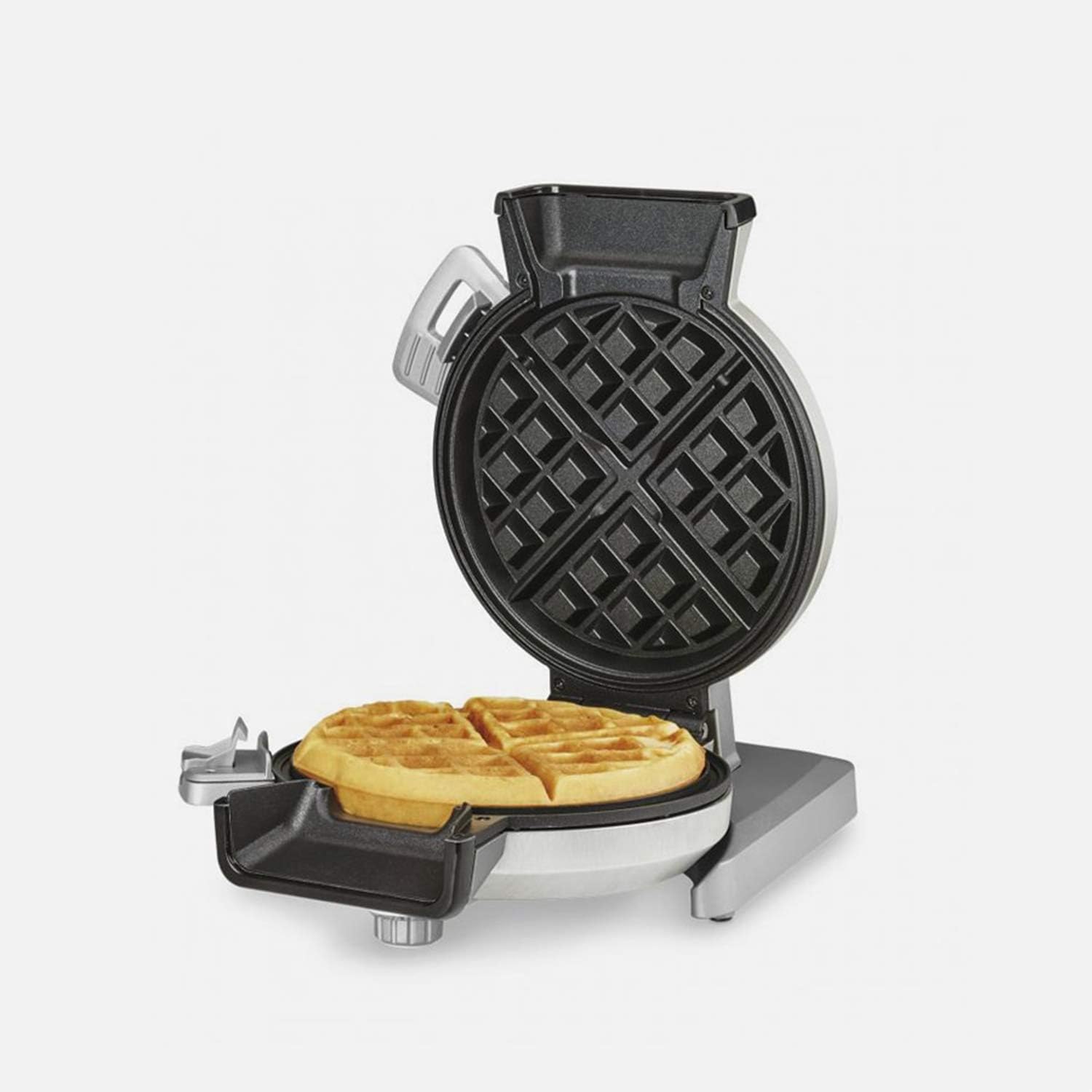 Cooked waffle in Cuisinart Vertical Waffle Maker