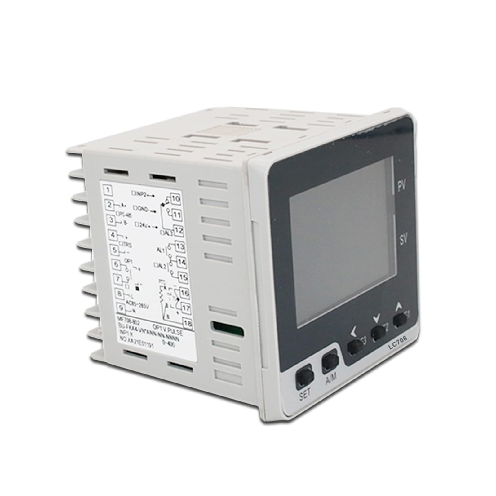 Controlador de temperatura, Controlador de temperatura digital PID, entrada 0-10 V, relé SSR, 4-20 mA, salida 0-10 V, RS485 Modbus, 72 x 72 mm, LC708(Ssr Out 2alarms)