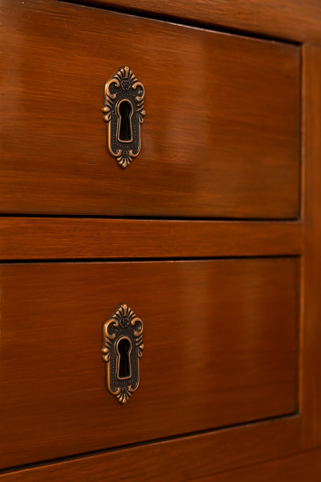 FUXXER® Set di 6 targhette antiche per chiavi e rosette, design vintage in rame