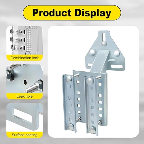 Miniatura 7 de Soporte para neumáticos de repuesto y soporte con cerradura, soporte universal para neumáticos de repuesto que se adapta a la mayoría de ruedas de