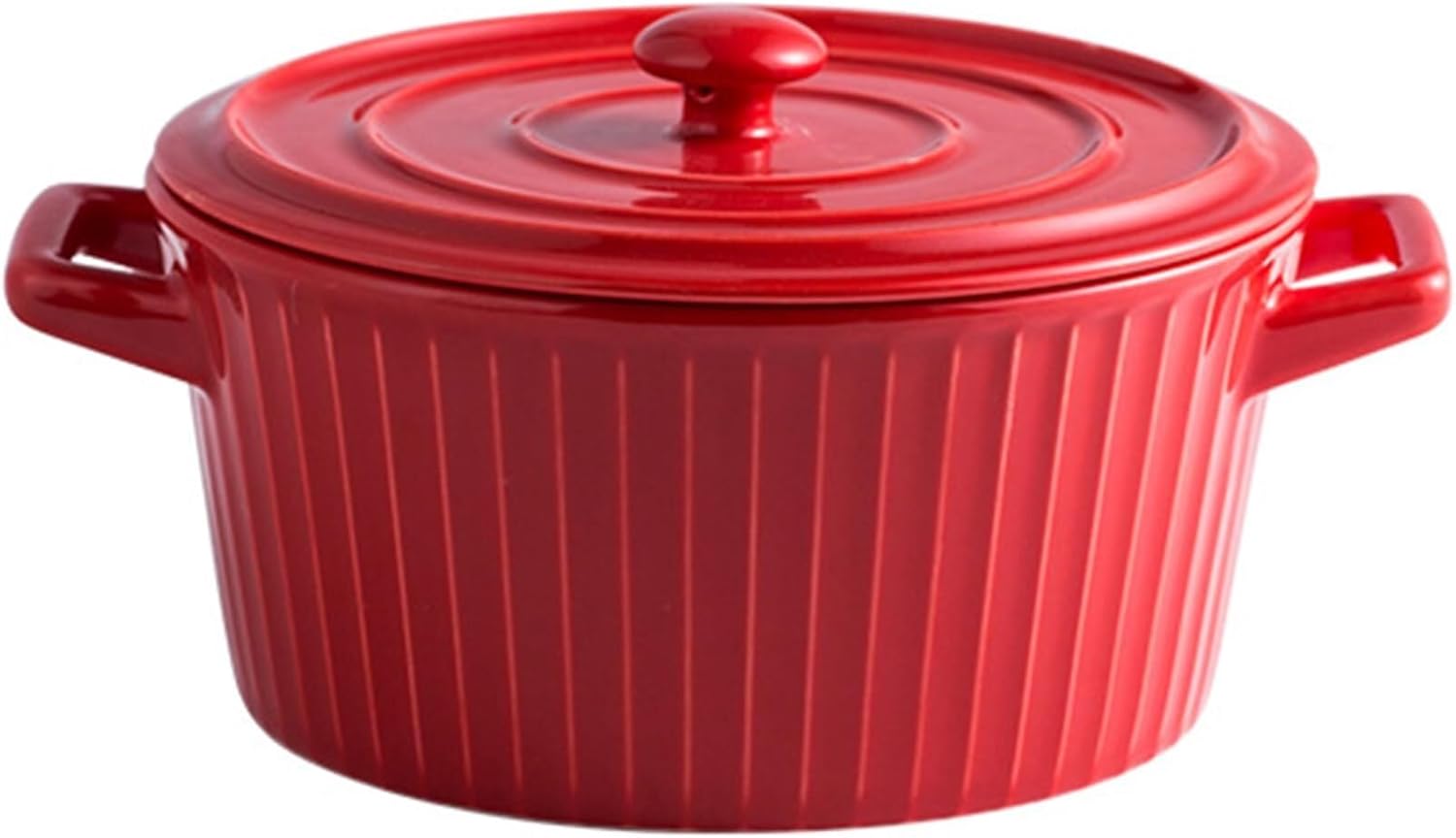 Ceramic Soup Tureen with Lid and Handles, 1.1L Round Ceramic Bowls Lid Cooking Soup for Serving Salad Pasta Noodles Stew, Porcelain Serving Soup Bowl for Restaurant Home Kitchen