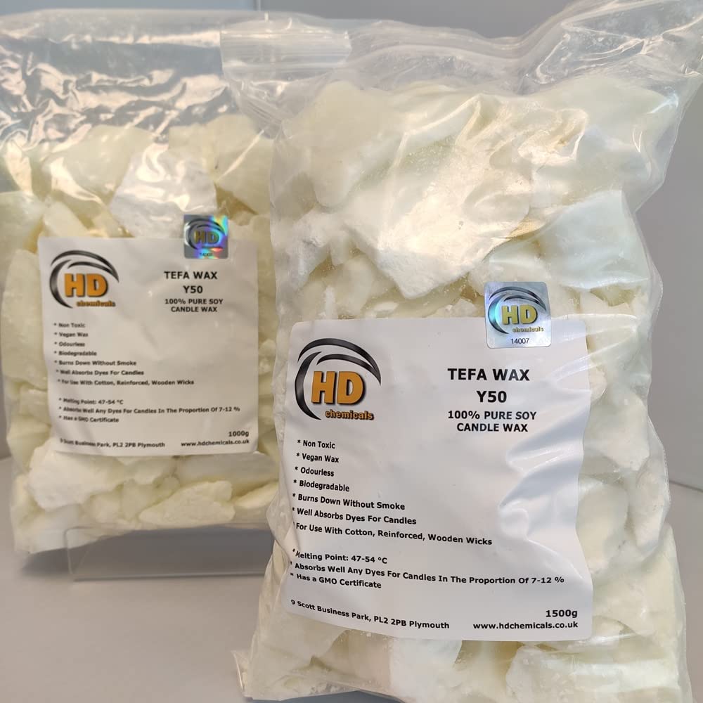 Soy Wax 100% Natural TEFA Wax Y 50 Candle Making 500g 1kg 1.5kg (1500g)