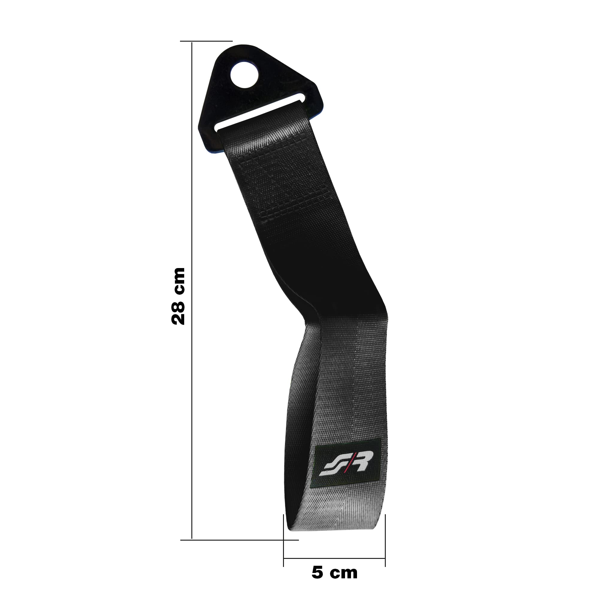 Simoni Racing Sangle De Remorquage Noir - Max 3000kg - Longueur 28cm - Robuste Et Fiable