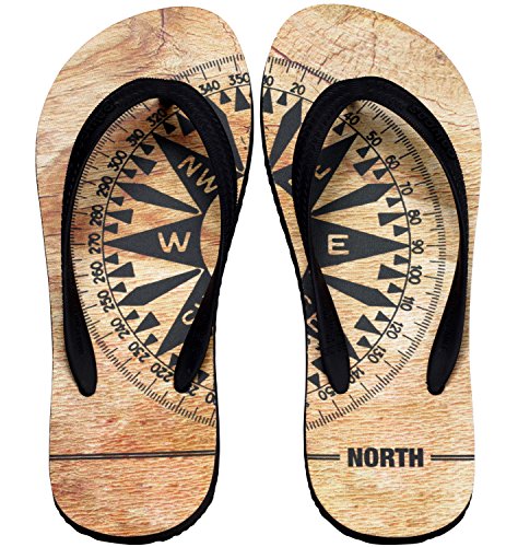 Preisvergleich Produktbild Palupas Segelschuhe / Bootsschuhe mit Motiv Kompass - Segler Geschenk fürs Segelboot inkl. Schuhbeutel Marineblau