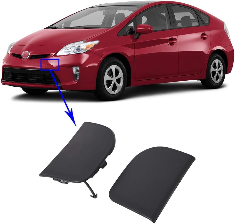 labwork Front Bumper Tow Hook Cover Lid Cap Primed Left and Right Replacement for Prius 2012 2013 2014 2015 52127-47903 52128-47903