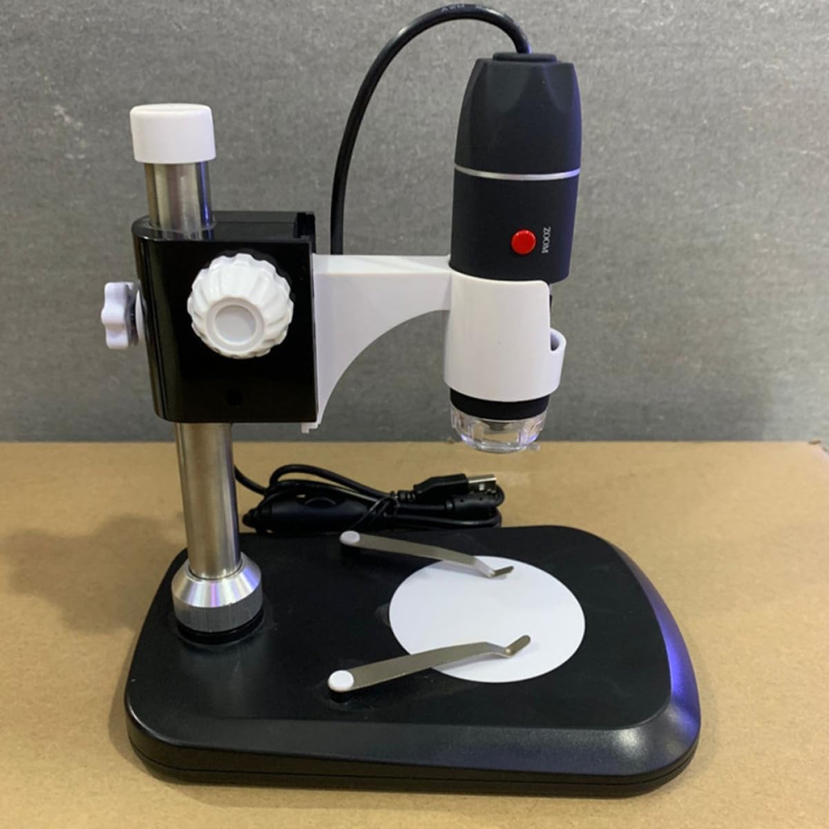 SHINEOFI Portable Electron Microscope USB Digital Magnifier with LED Light Handheld Multi-Functional Inspection Loupe for Jewelry Stamps Collectibles and Outdoor Use Lightweight Black