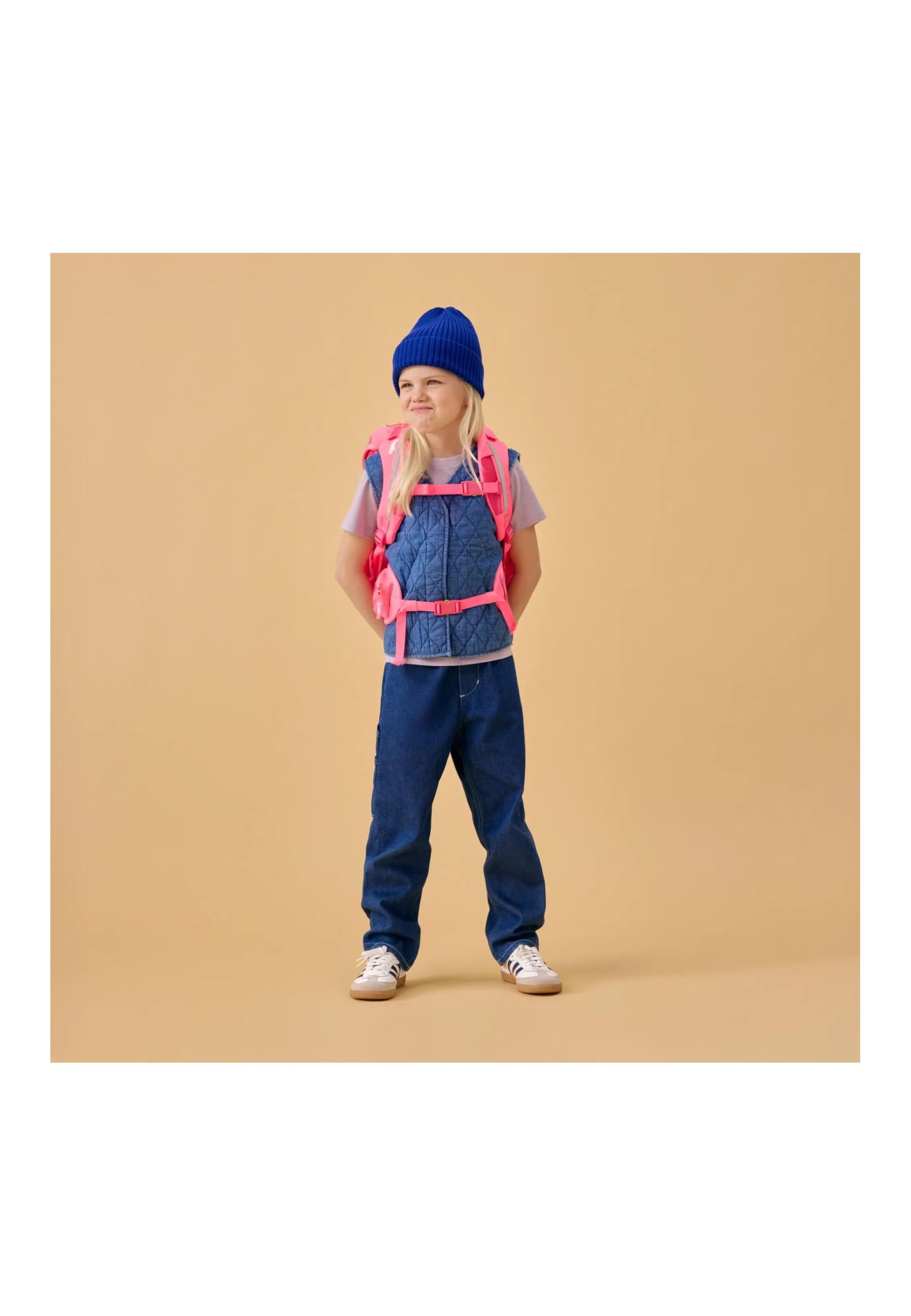 ergobag Cubo Set Mochila Escolar ergonómica clásica, Set de 5 Piezas para Primer Curso de Primaria WonBearful Unicorn - Fucsia