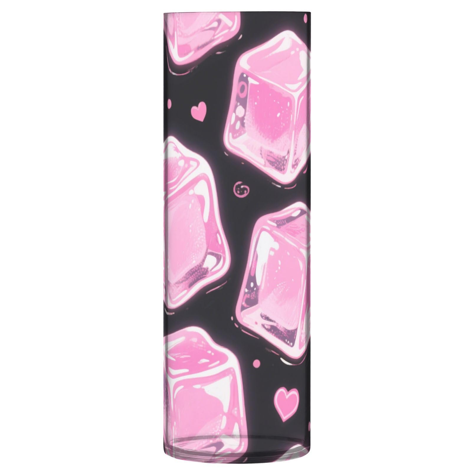 Vase en plastique rose 30x10 cm pour centres de table de salon d'été