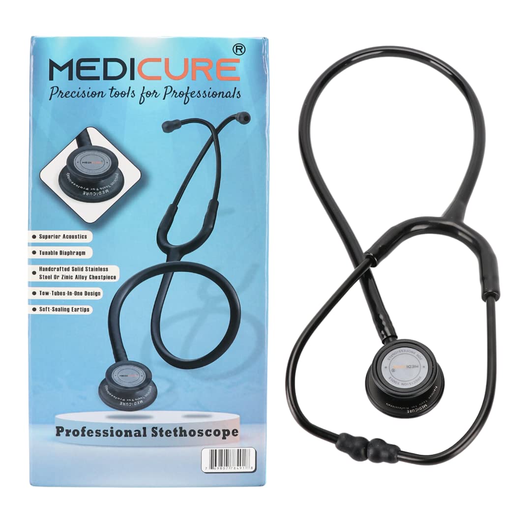 Medicure Pro-X Premium Stethoscope - High Definition Acoustics, Tunable Diaphragms, Comfort Fit Ear Tips, and Durable Next-Gen Tubing for Medical Professionals and Students