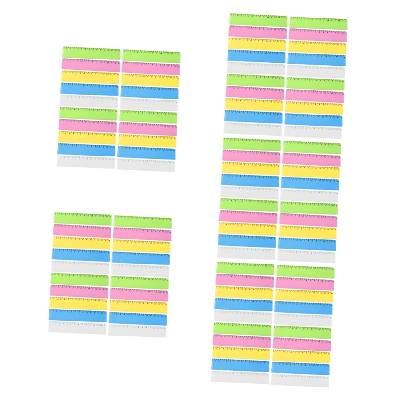 DOITOOL 5 Set Righello Riutilizzabile Per Scuola E Ufficio Righello Per Studenti Design Misurazione Facile E Precisa 25 Pezzi * 5