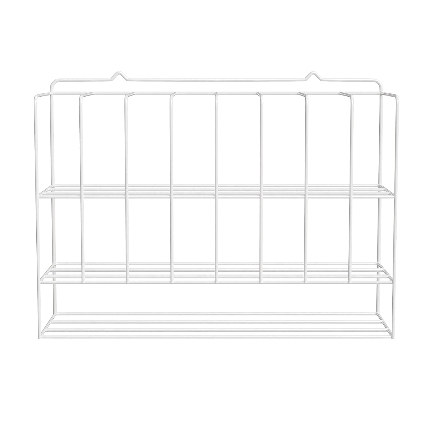 Hair Color Organizer Rack, 2 Tiers Color Display Rack, Metal Salon Hair Tube Storage, Wall Mounted Dye Tube Holder, for Salon Beauty Home Spa, White