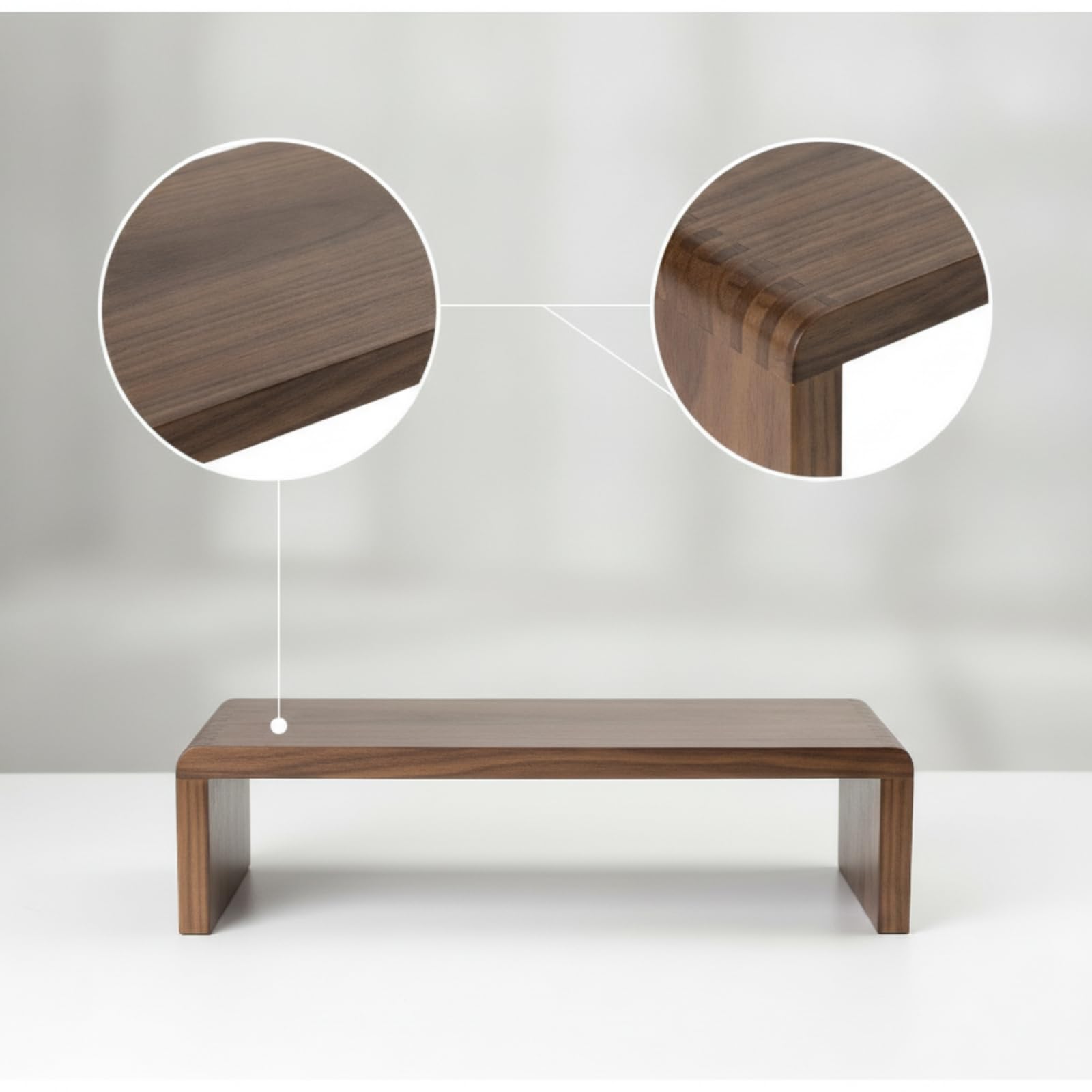Support D'ordinateur en Bois Simple à Entrenir à Ntoyer Rehaueur D'écran Résistant à Rayures Meuble pr Profeionnels, Étudian, Bois, 60CM