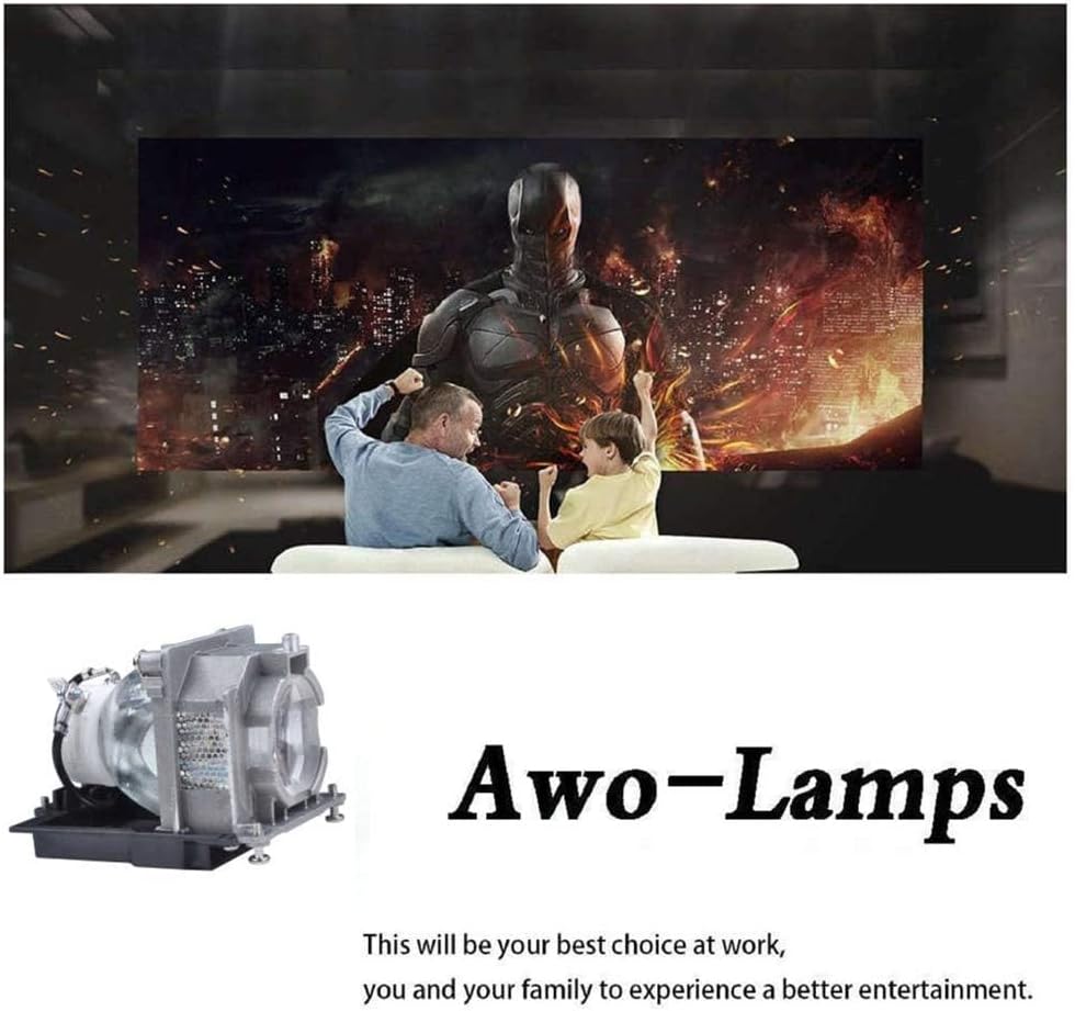 AWO 22040013 Premium Replacement Lamp Bulb with Housing for Eiki EK-308U,EK-309W Projectors