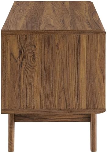 Miniatura 5 de Modway Envision Mid-Century - Soporte moderno para discos de vinilo de 37 pulgadas, 37 pulgadas, color blanco nogal