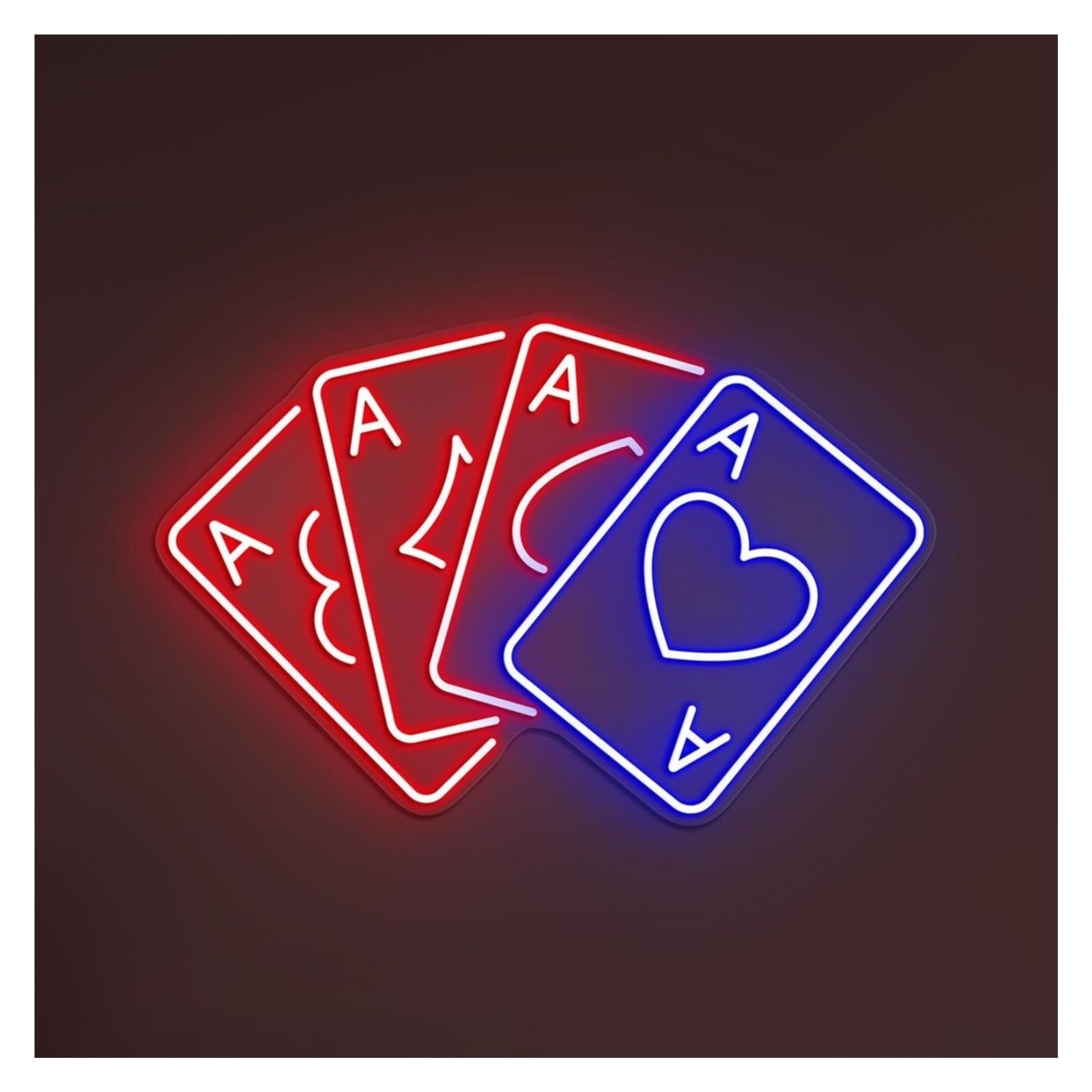 Hanging Art Neon Signs Cards Neon Sign, Suitable For Game Room Decor With Brightness Adjustable 50cm