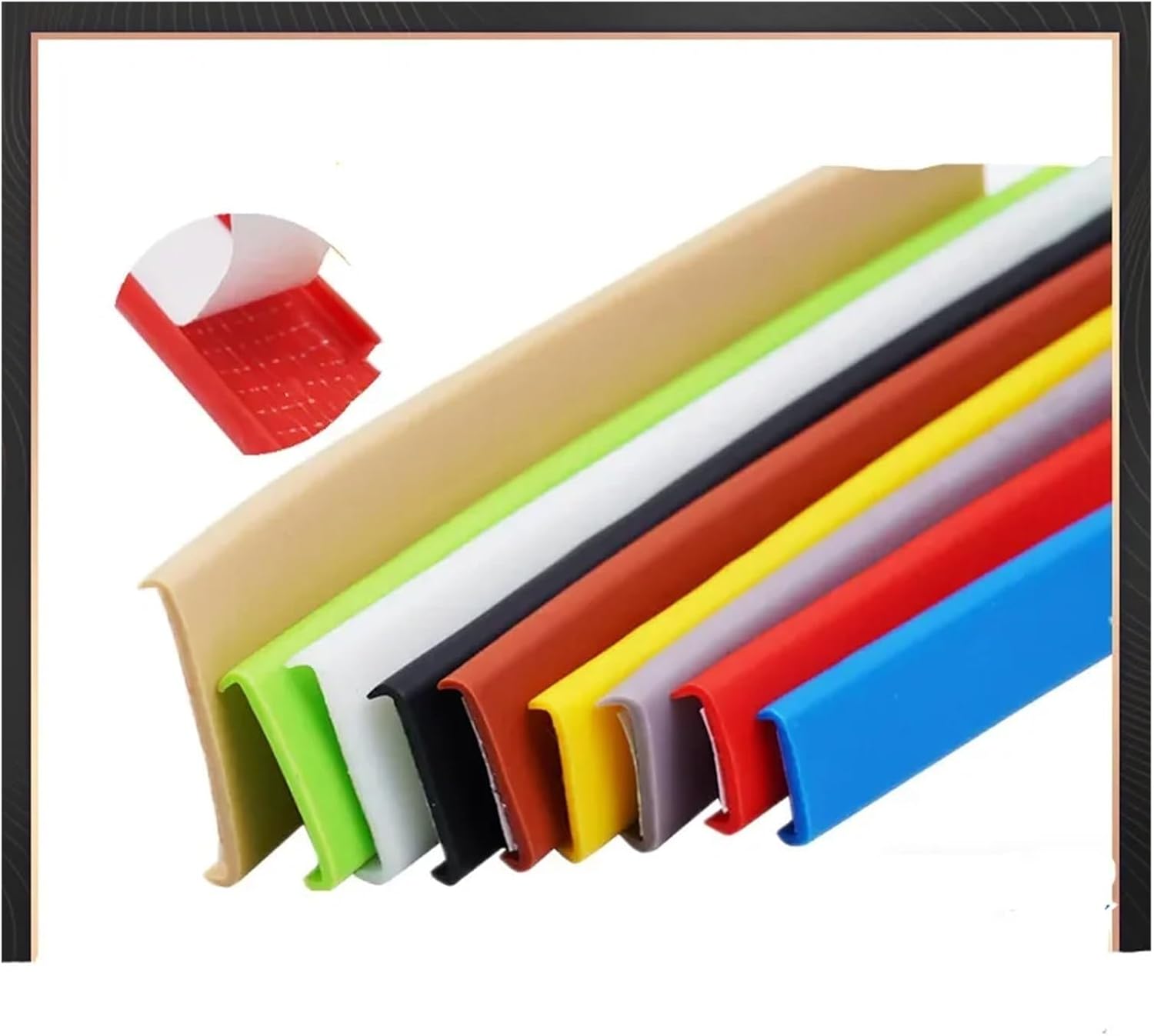 Edge Protector,2Meters Roll Adhesive Edge Banding Tape 0.9-40 mm U PVC Veneer Sheets for Furniture Cabinet Table Edge Guard Protector Seal Strip Decor(Cream Color,0.9 cm)