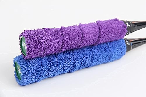 Miniatura 7 de Cinta de agarre de raqueta de tenis de 16.4 pies, cinta absorbente para raquetas de bádminton, agarre antideslizante, rollo de cinta de toalla de