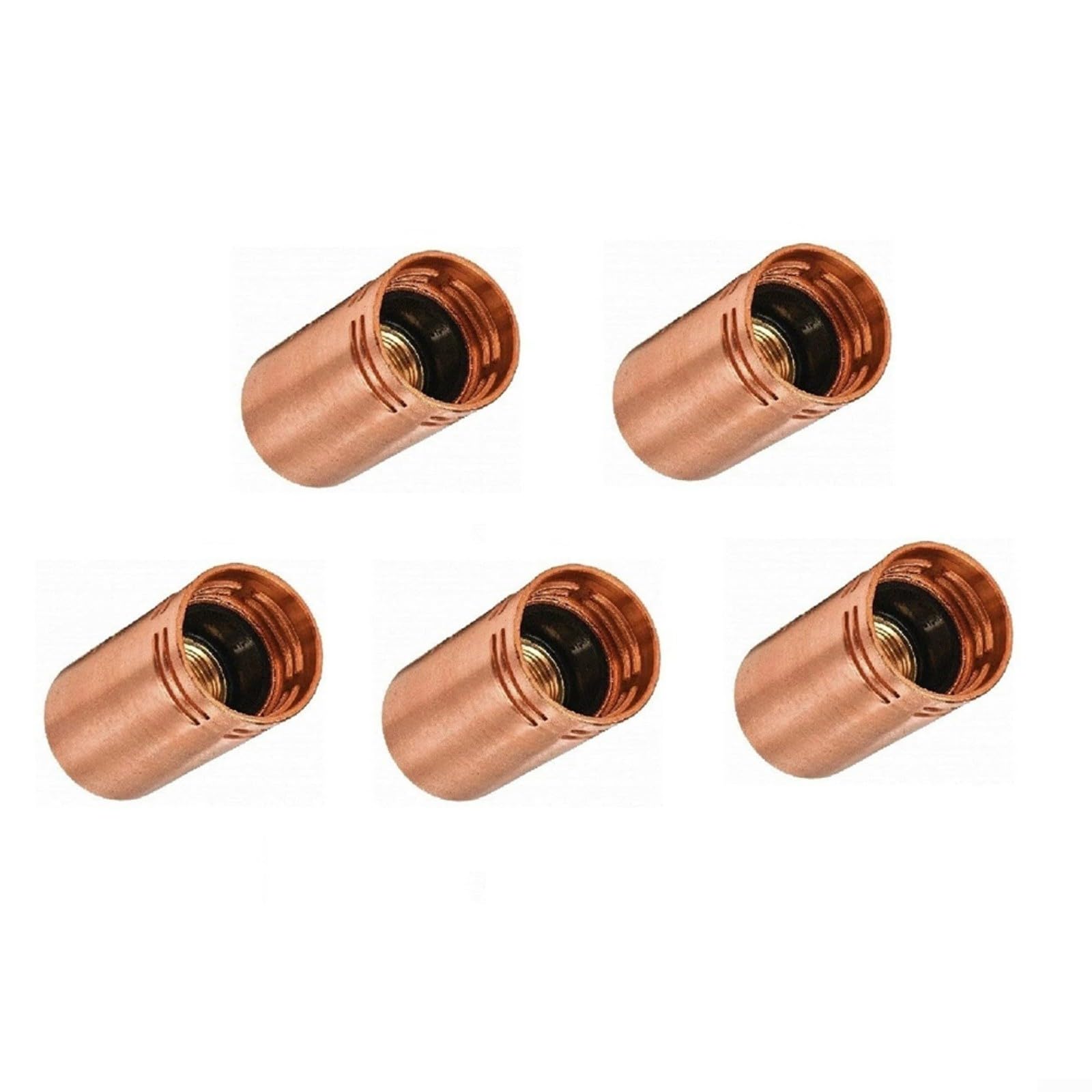 Confezione da 5 isolanti per ugelli a gas MIG da 34 ct, rivestimento resistente al calore in rame rosso compatibile con Lincoln, per magnum serie 300, 400 e #3/#4