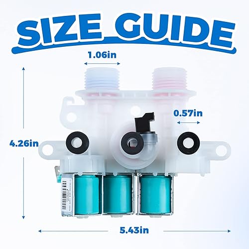 Miniatura 2 de W11096268 Reemplazo de válvula de entrada de agua para lavadora Whirlpool Kenmore Maytag, reemplazo W11220230, W10632527, W10758829, W10853296,