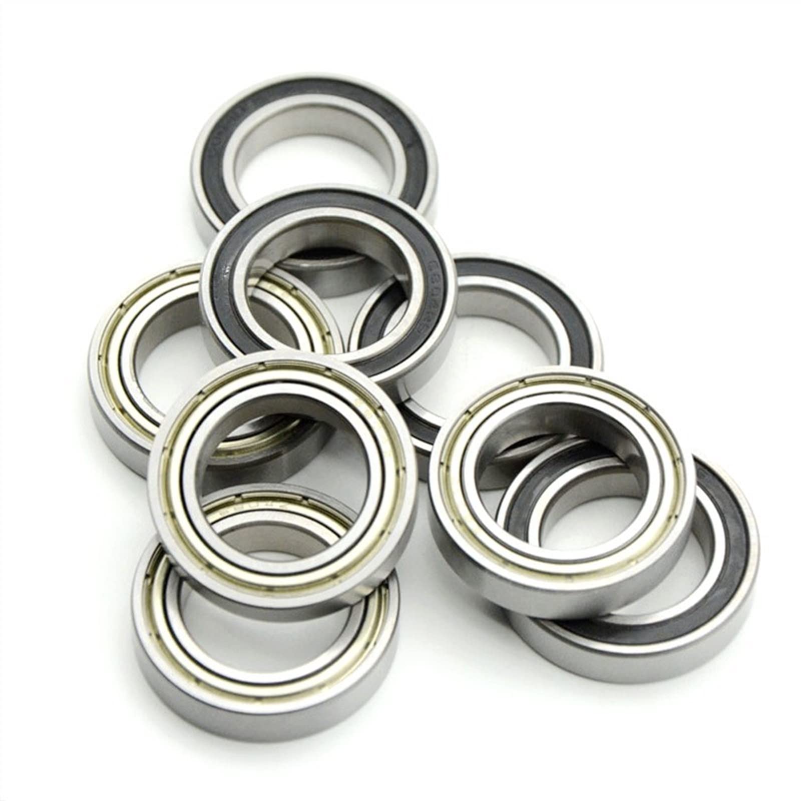 6800 6801 6802 6803 6804 6805 6806 6807-2RS ZZ Roulements à billes scellés en caoutchouc blindés en métal à paroi mince (5pcs, 6806zz 30x42x7mm)