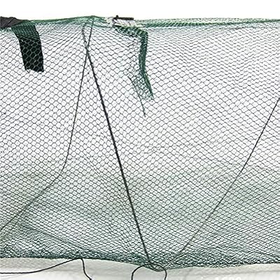 Collapsible Fishing Trap Net,Fish Shrimp Minnow Crayfish Crab Baits Cast Mesh Trap Automatic Fishing Nets (Green)