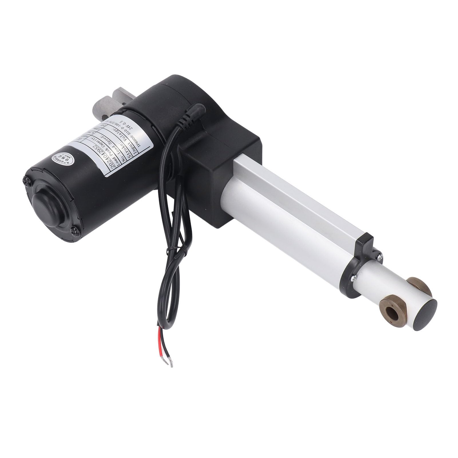 Elektryczny Siłownik Liniowy 6000N, 24 V, Skok 100 Mm, Wysokie Bezpieczeństwo, Rura Aluminiowa, Złącze Montażowe ABS, IP43, 4,5 Mm/s, Medycyna, przemysł, Rolnictwo, Gastronomia,