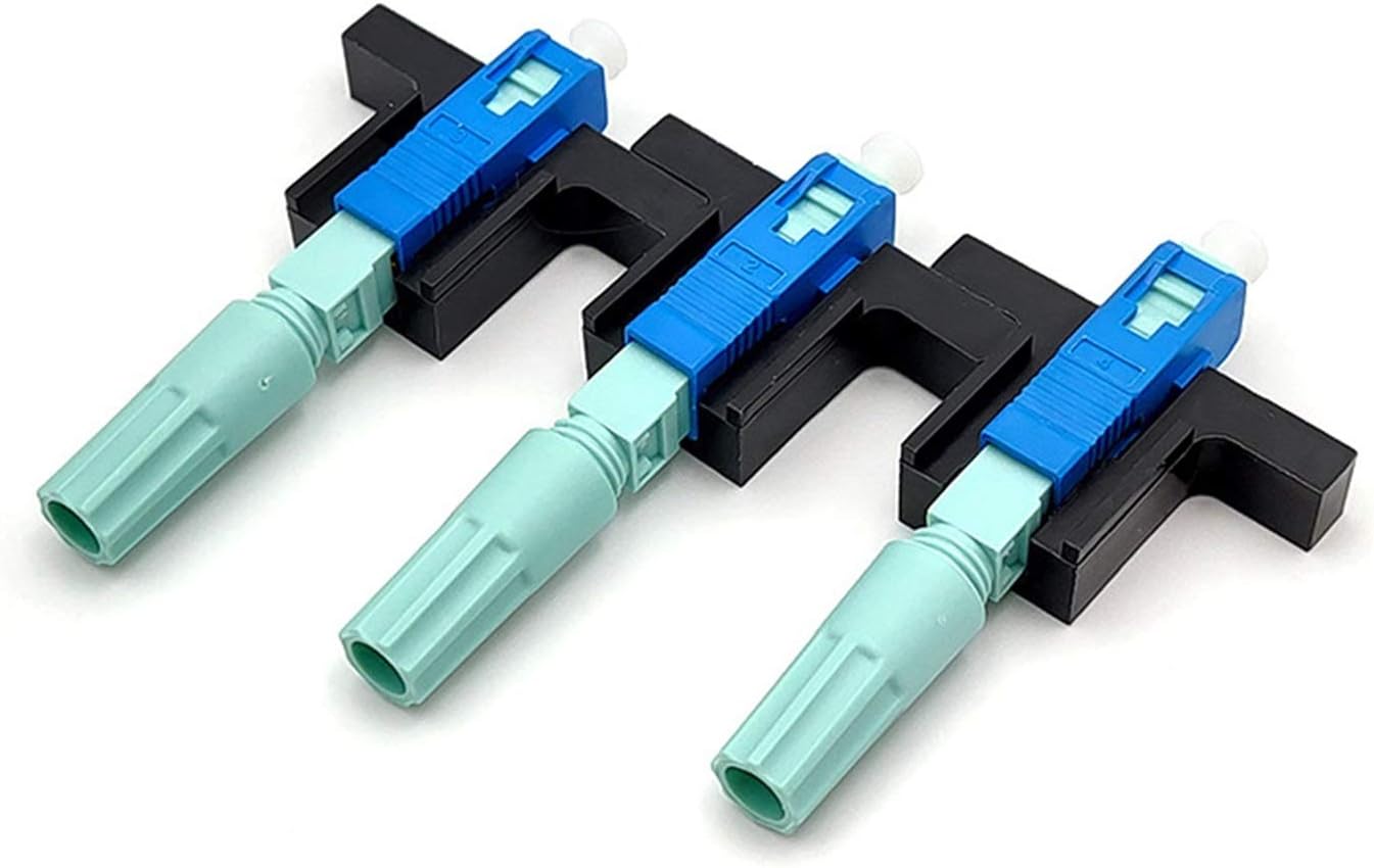 Fiber Optic Converter Adapter 0.3dB 58MM SC UPC Quick Connector Single Mode Connector FTTH Tool Cold Connector Tool Optical Fiber Quick Connector Converter
