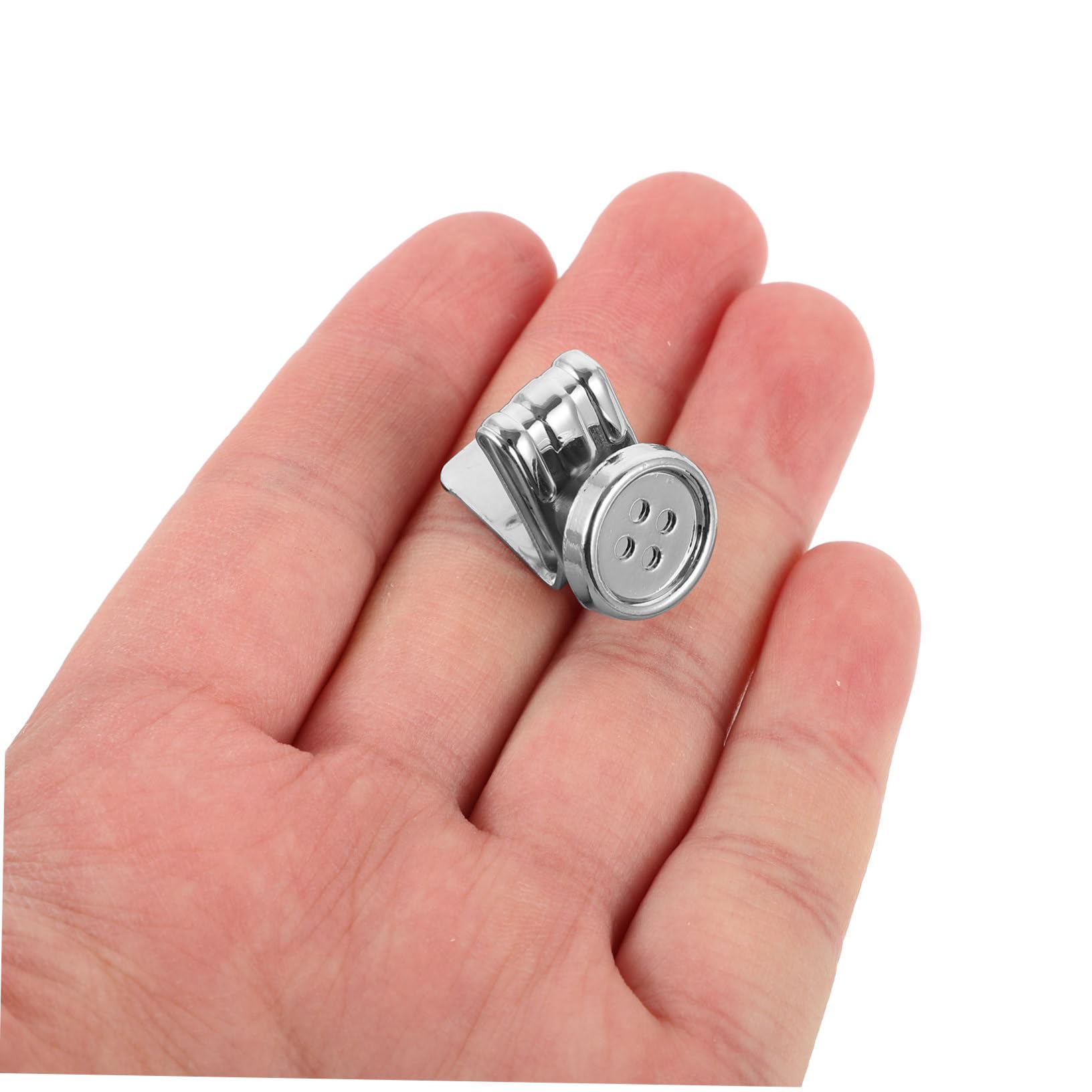 ARTIBETTER 5 Ensembles Bouton Clip Porte-jarretelles Bretelles Pour Hommes Lourds Pas De Boutons De Bretelles Cousus Travail Pantalon Bouton Jean Le Fer Silver 5 Pièces * 5