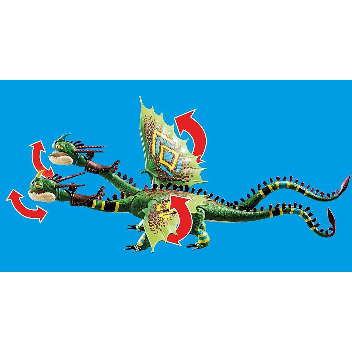 PLAYMOBIL DreamWorks Dragons 70730, Dragon Racing, Testabruta e Testaditufo con Vomito e Rutto, dai 4 Anni