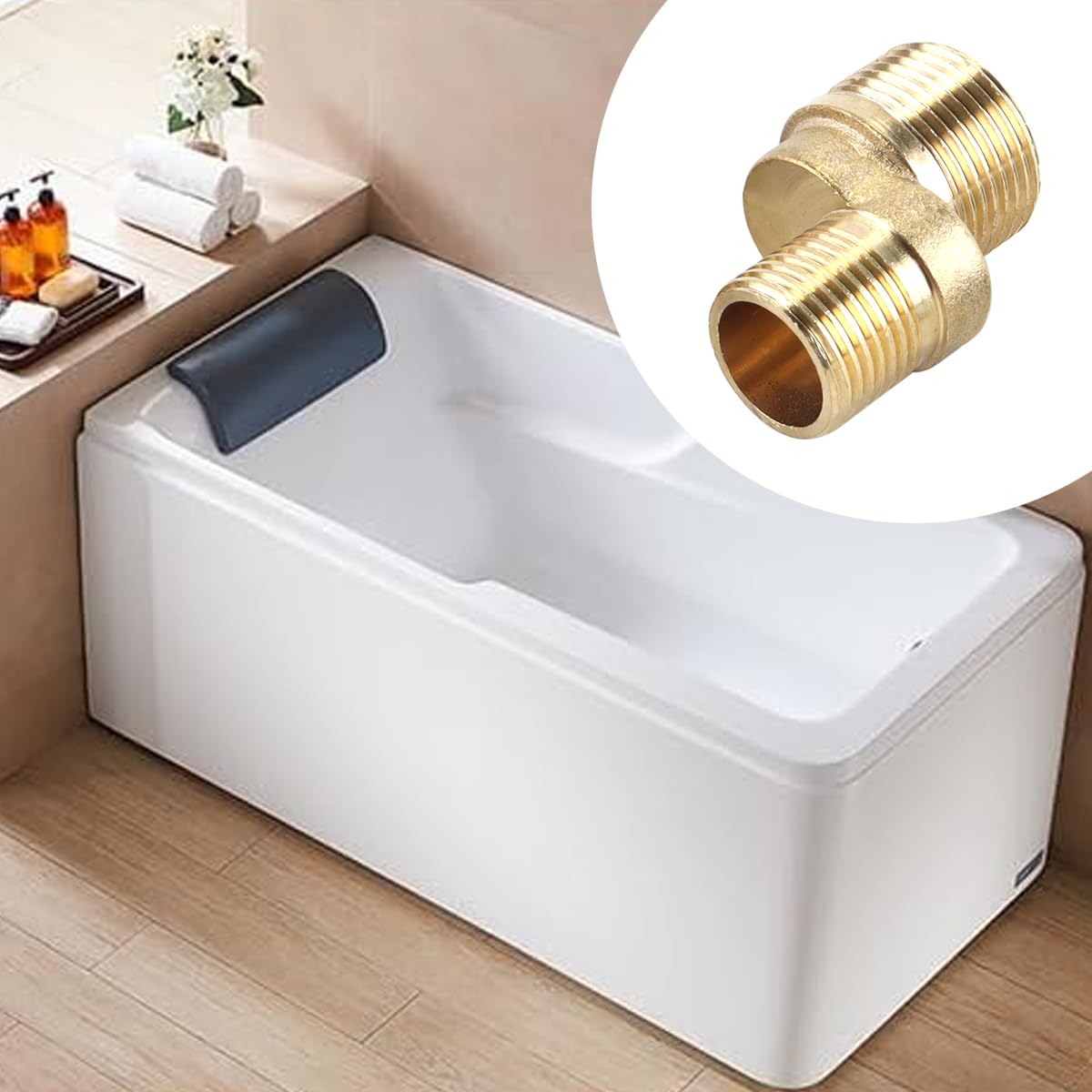 Adaptador De Grifo De Ducha (2 Unidades), Conector De Pared Flexible Para Roscas Externas De 1/2", Conexiones De 3/4", Accesorios De Baño Y Cocina