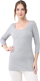 Monte Carlo Women’s Regular Fit Thermal | Solid Design | Round Neck | 3/4 Sleeves | Pull On Style | Stylish Warm Winter Th... Price In India