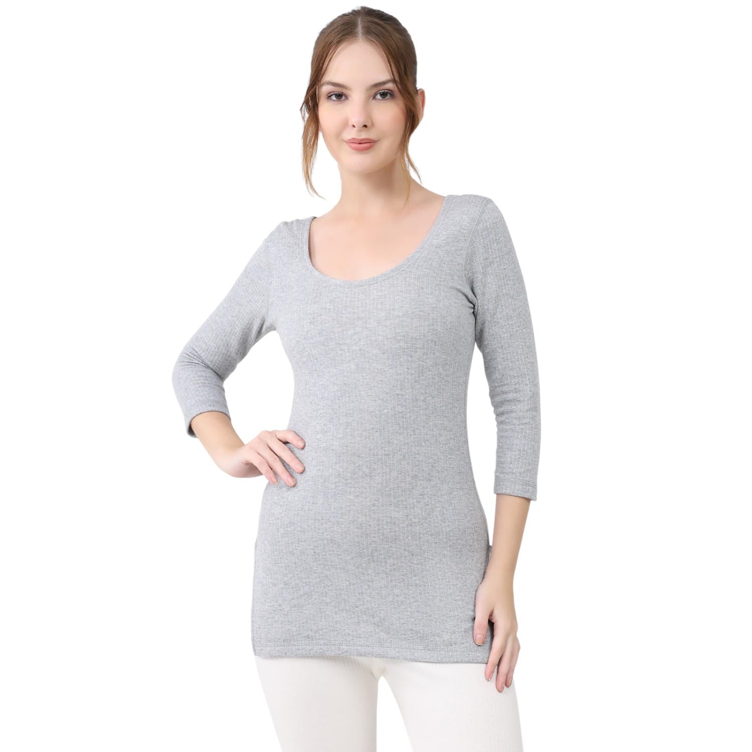 monte carlo Women’s Regular Fit Thermal | Solid Design | Round Neck | 3/4 Sleeves | Pull On Style | Stylish Warm Winter Thermal Wear for Women (Pack of 1)-picture-37