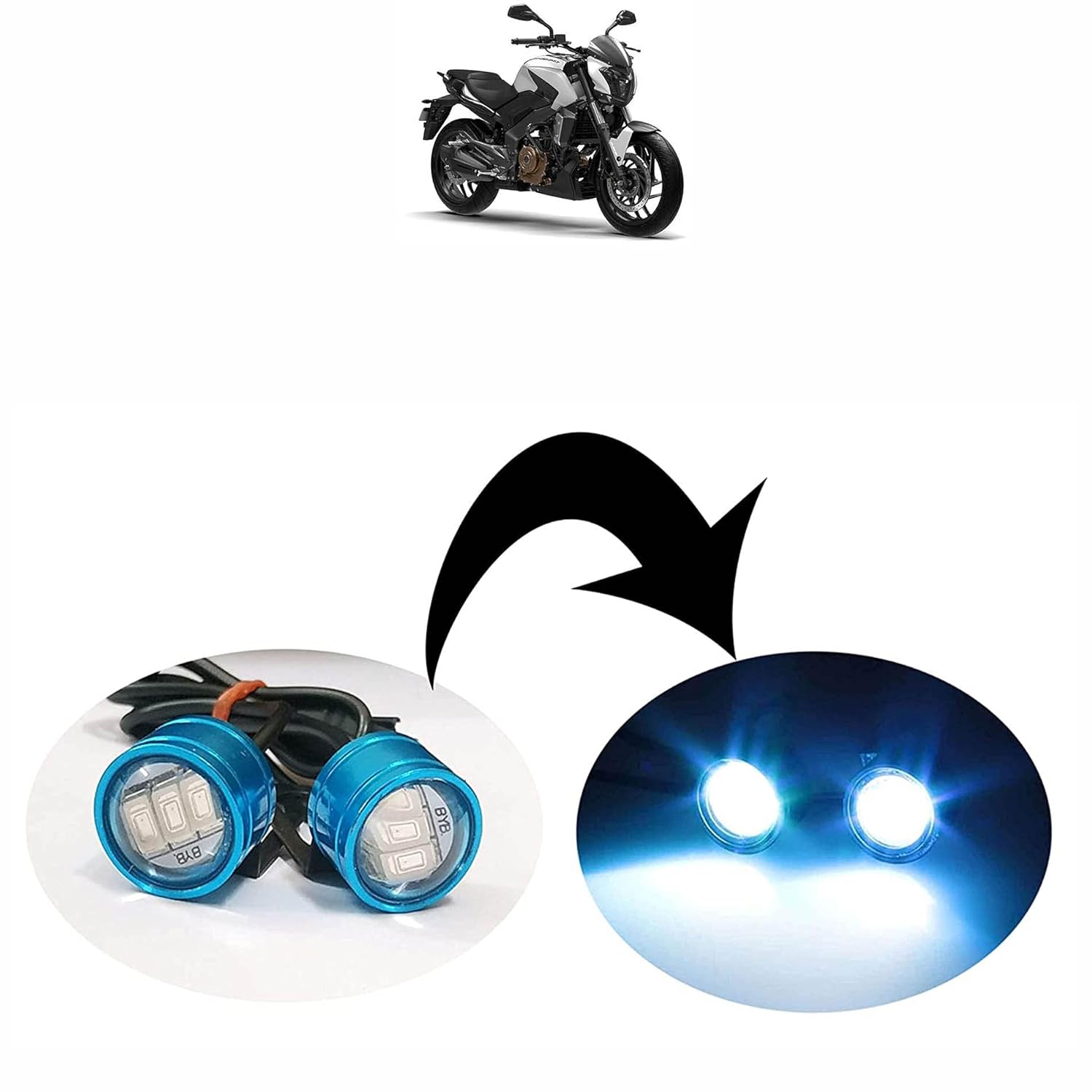 Motorcycle Led Strobe Lights Flash Warning Brake Light Lamp 12v