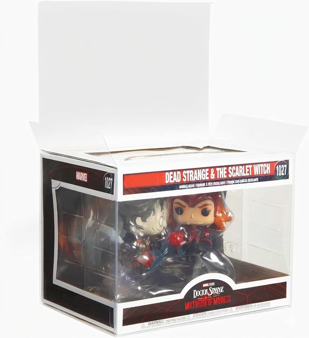 2-Pack Hard Protective Cases Fit Pop Town & Moments Display Figures – 0.45mm Crystal Clear, Acid-Free, with Locking Tab