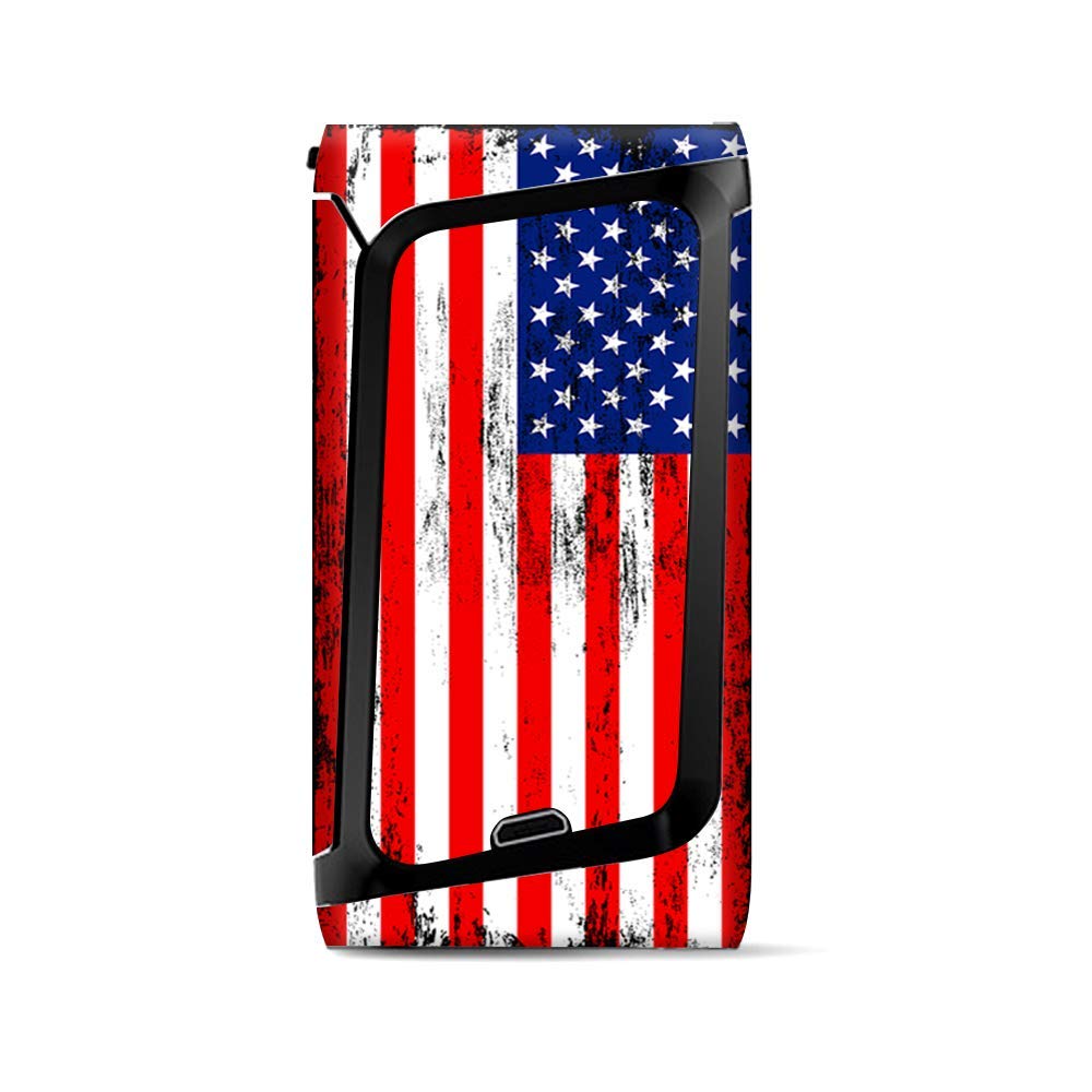 Skin Decal Vinyl Wrap for Smok Morph 219 Kit | Vape Stickers Skins Cover| American Flag Distressed red White Blue