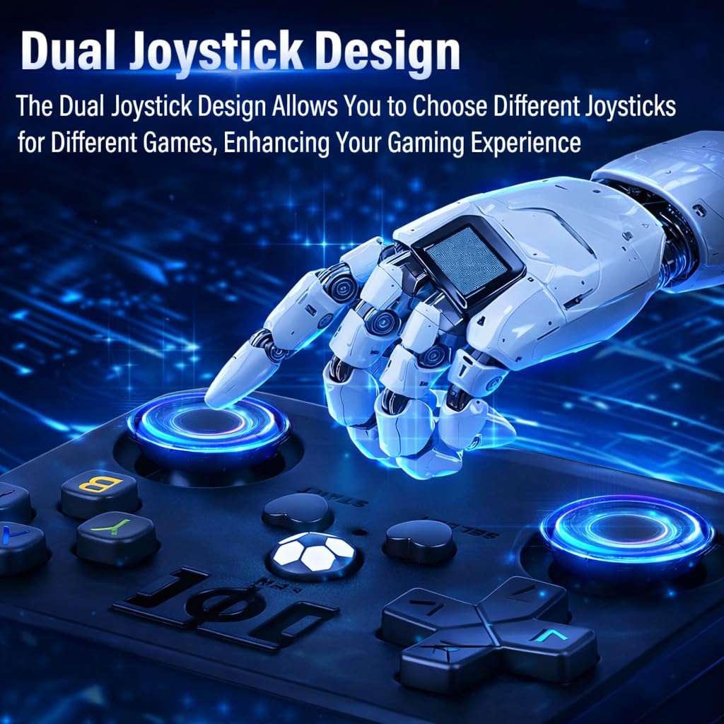Console di Gioco Portatile Retrò R36MAX, Schermo IPS da 4 Pollici 720×720, Scheda TF da 128 GB, 22 000 Giochi Classici Integrati, Doppio Joystick Analogico, Batteria 4000 mAh, Nero